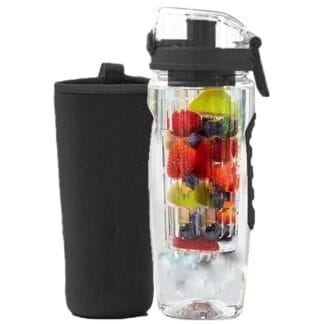Butelka na wodę z wkładem na owoce infuser tritanowa 1L czarna