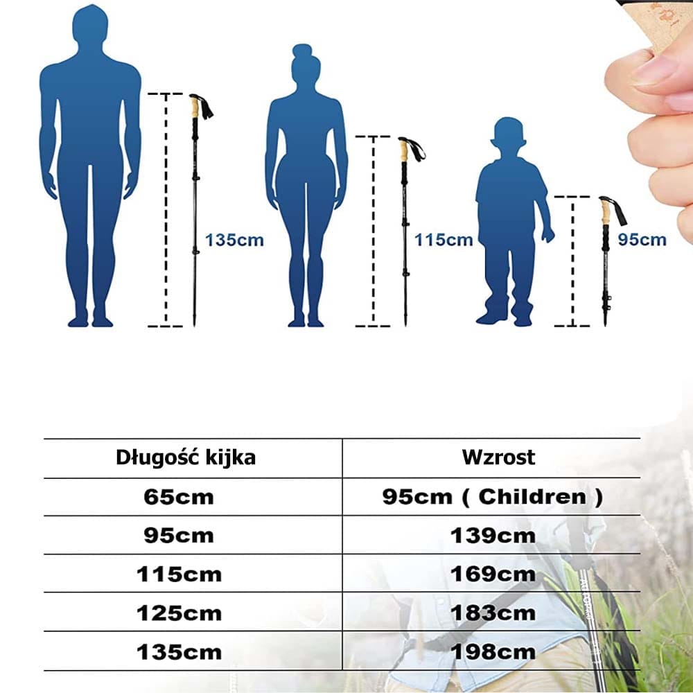 Kijki do chodzenia trekingowe nordic walking + akcesoria 5 Kijki do chodzenia trekingowe nordic walking + akcesoria - obrazek 5