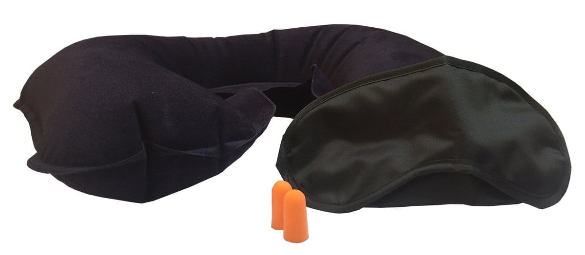 Zestaw podróżny poduszka turystyczna opaska na oczy stopery 2 Zestaw podróżny poduszka turystyczna opaska na oczy stopery - obrazek 2