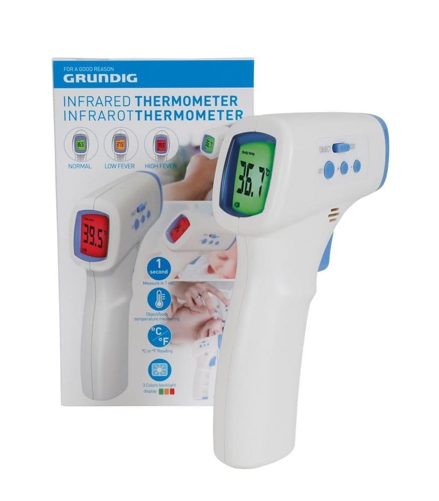 Termometr bezdotykowy na podczerwień GRUNDIG 1 Termometr bezdotykowy na podczerwień GRUNDIG