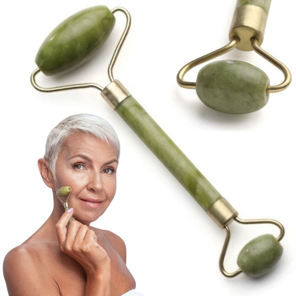 Masażer roller do twarzy jedeitowy kamień do masażu twarzy 1 Masażer roller do twarzy jedeitowy kamień do masażu twarzy