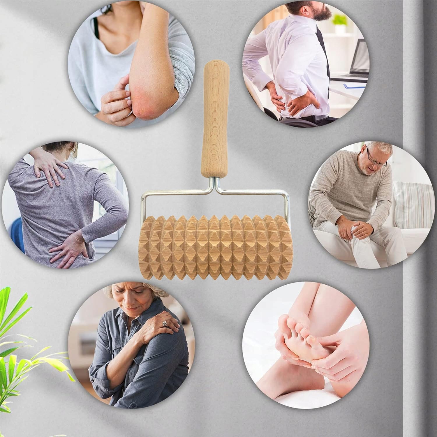 Drewniany masażer pleców karku szyi brzucha pośladków ramion nóg stóp łydek 3 Drewniany masażer pleców karku szyi brzucha pośladków ramion nóg stóp łydek - obrazek 3