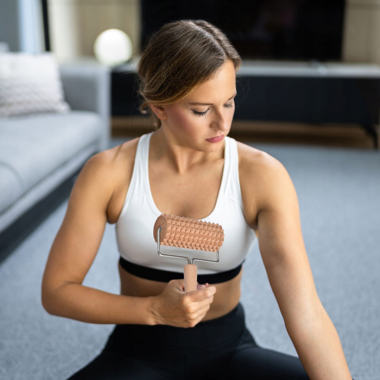 Drewniany masażer pleców karku szyi brzucha pośladków ramion nóg stóp łydek 5 Drewniany masażer pleców karku szyi brzucha pośladków ramion nóg stóp łydek - obrazek 5