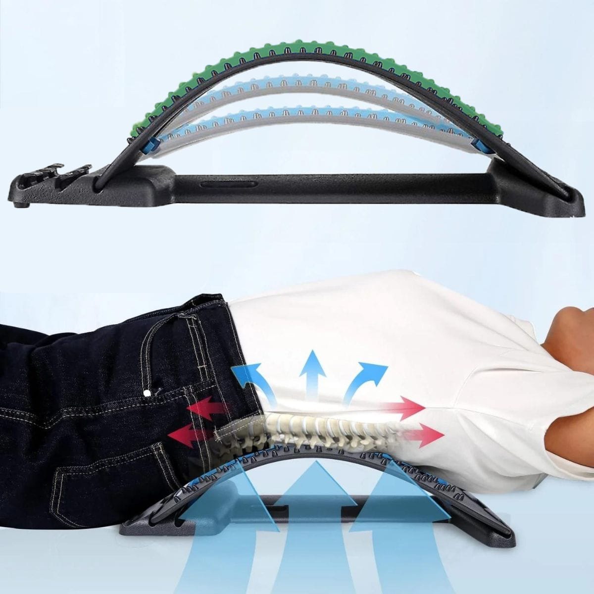 Masażer do pleców karku ramion przyrząd do masażu rozciągania kręgosłupa 6 Masażer do pleców karku ramion przyrząd do masażu rozciągania kręgosłupa - obrazek 6