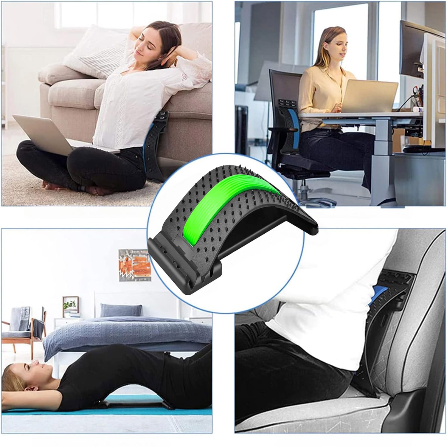 Masażer do pleców karku ramion przyrząd do masażu rozciągania kręgosłupa 2 Masażer do pleców karku ramion przyrząd do masażu rozciągania kręgosłupa - obrazek 2