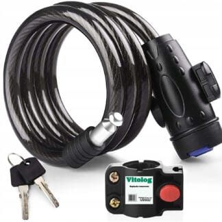 Zapięcie do Roweru Zabezpieczenie Rowerowe Linka Blokada Zapinka Łańcuch