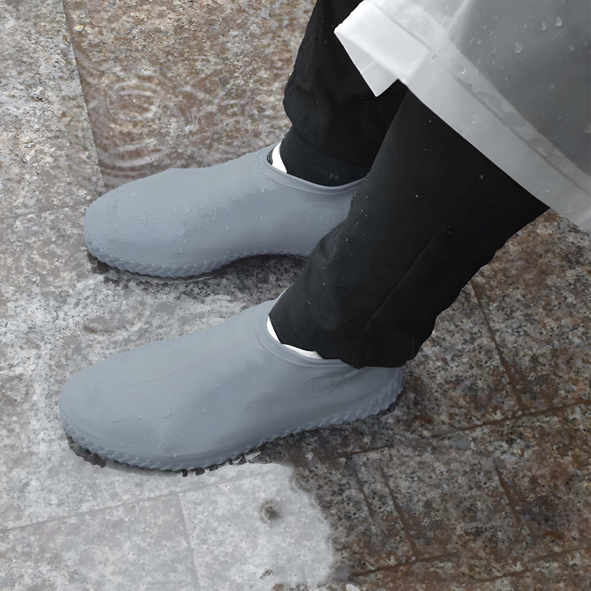 Nakładki Ochraniacze Przeciwdeszczowe Wodoodporne Gumowe na Buty Obuwie 4 Nakładki Ochraniacze Przeciwdeszczowe Wodoodporne Gumowe na Buty Obuwie - obrazek 4