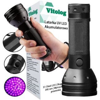 Mocna Latarka UV LED Taktyczna Wojskowa Ręczna Szperacz do Bursztynu Kieszonkowa