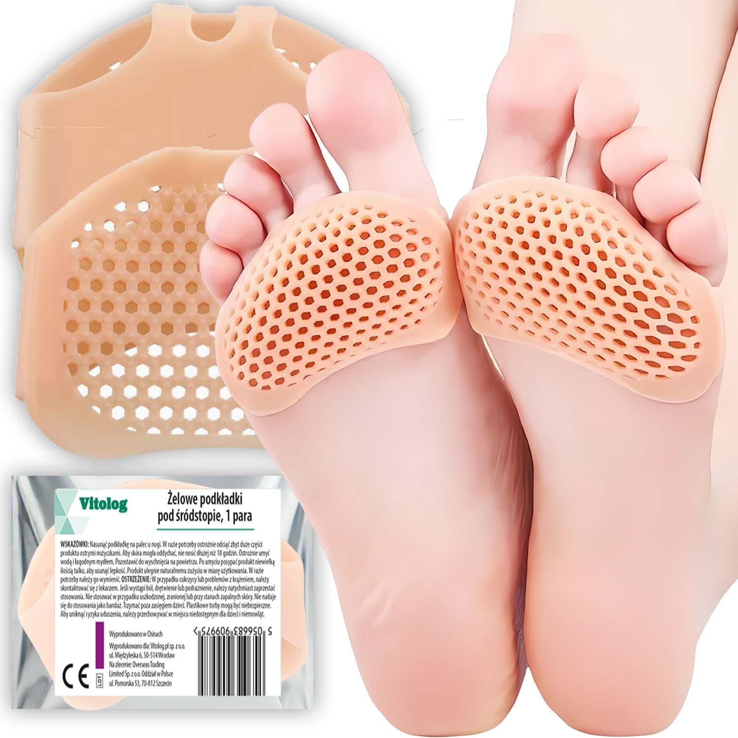 Pelota Metatarsalna Wkładka Osłonka Separator na Palce Odciski Palców 2 szt 1 Pelota Metatarsalna Wkładka Osłonka Separator na Palce Odciski Palców 2 szt