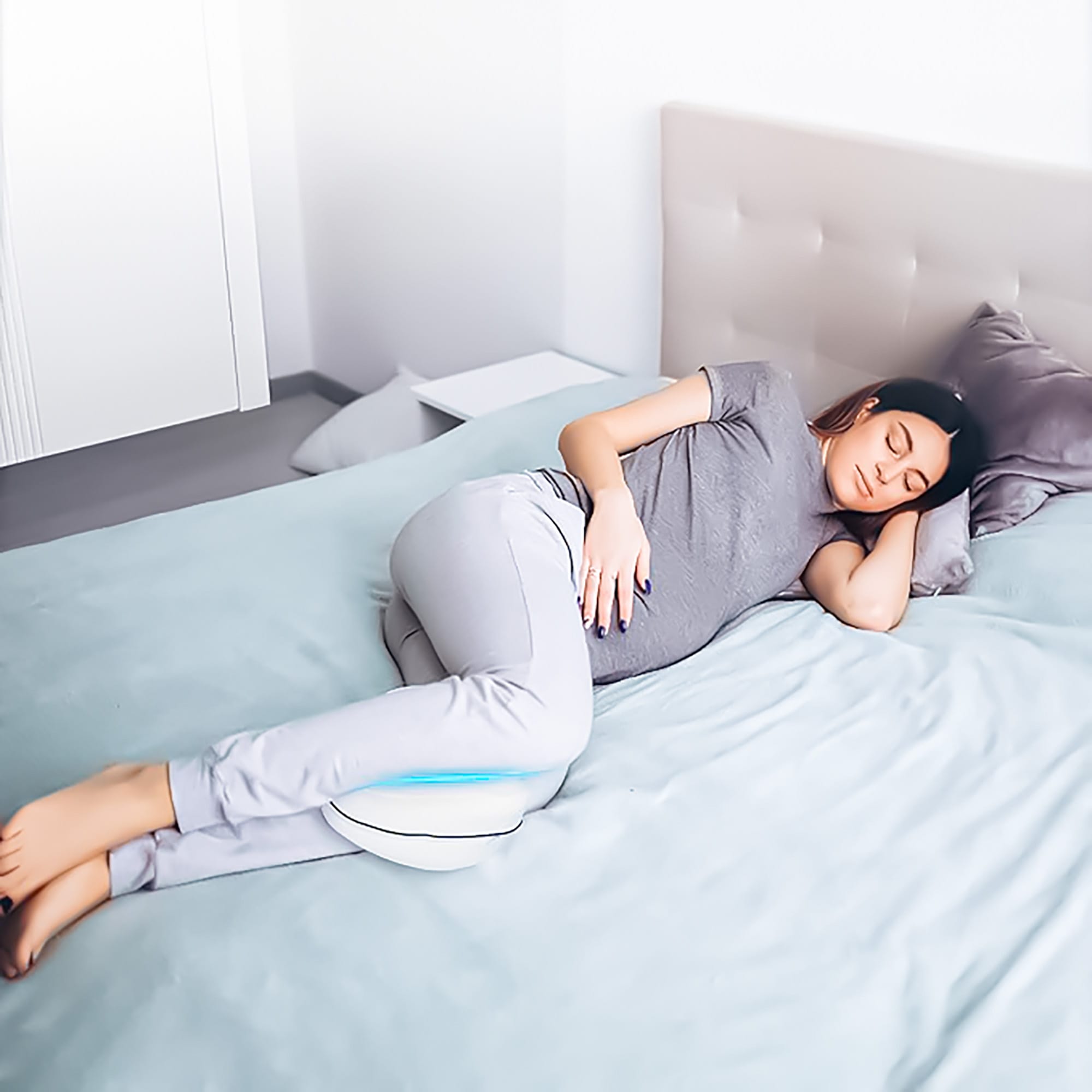 Poduszka Ortopedyczna Klin pod Nogi między Kolana do Spania z Pianką Memory 3 Poduszka Ortopedyczna Klin pod Nogi między Kolana do Spania z Pianką Memory - obrazek 3