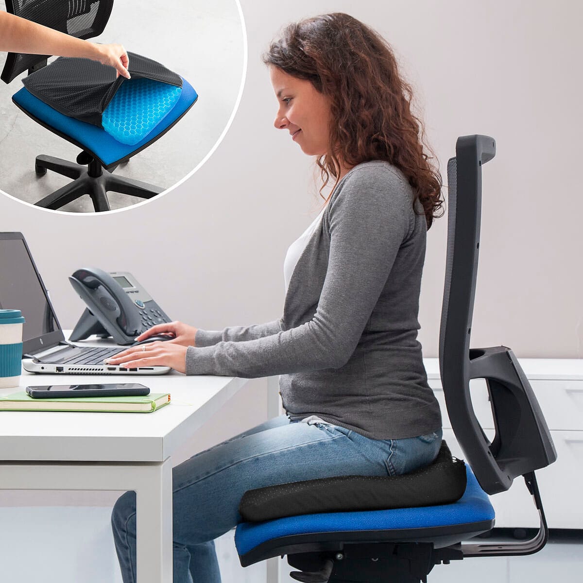 Poduszka Ortopedyczna Żelowa Na Fotel 2 Poduszka Ortopedyczna Żelowa Na Fotel - obrazek 2