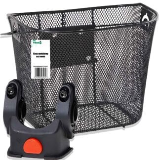 Kosz Metalowy na Rower Koszyk Rowerowy Przedni na Kierownicę Zakupy CLICK