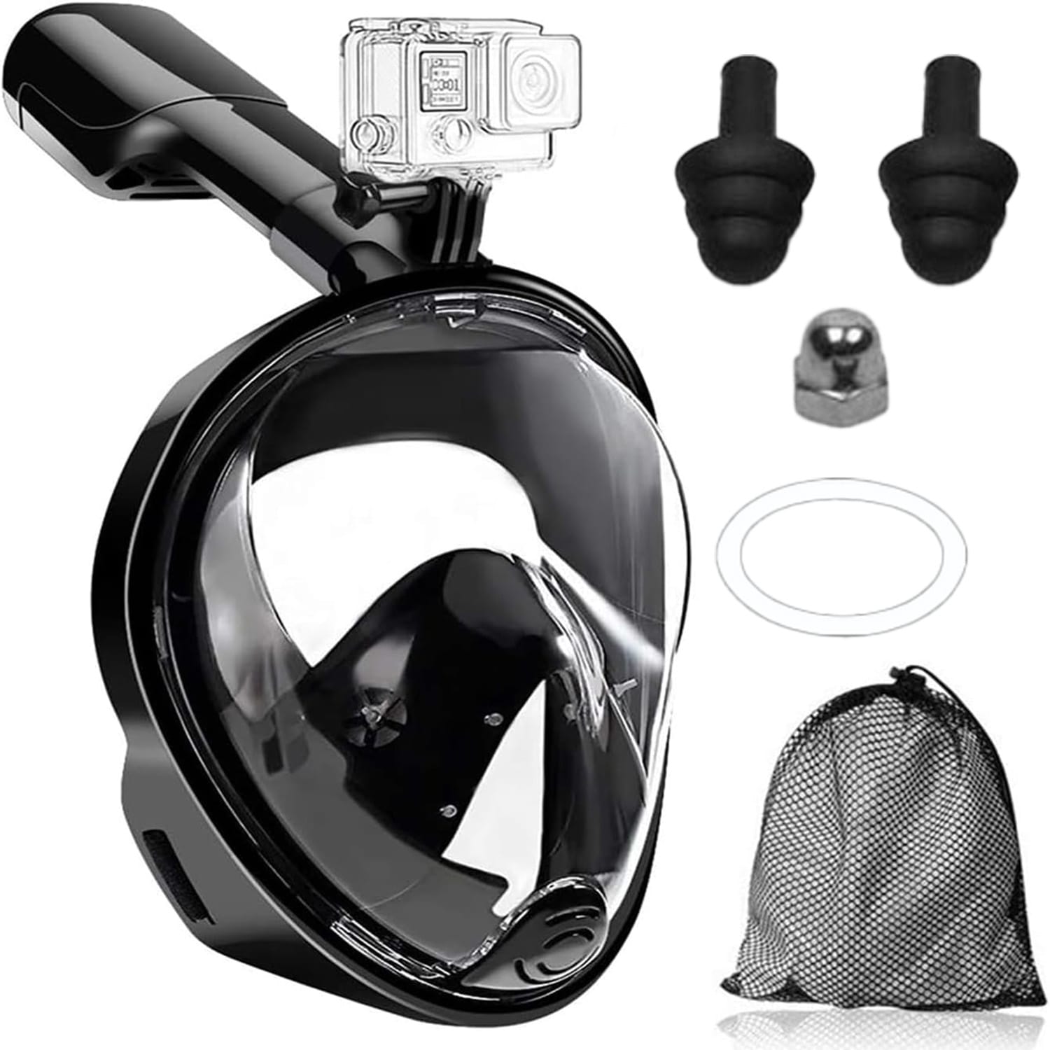 Maska Do Nurkowania Snorkelingu Pływania Pełnotwarzowa Z Rurką Wody S/M 9 Maska Do Nurkowania Snorkelingu Pływania Pełnotwarzowa Z Rurką Wody S/M - obrazek 9