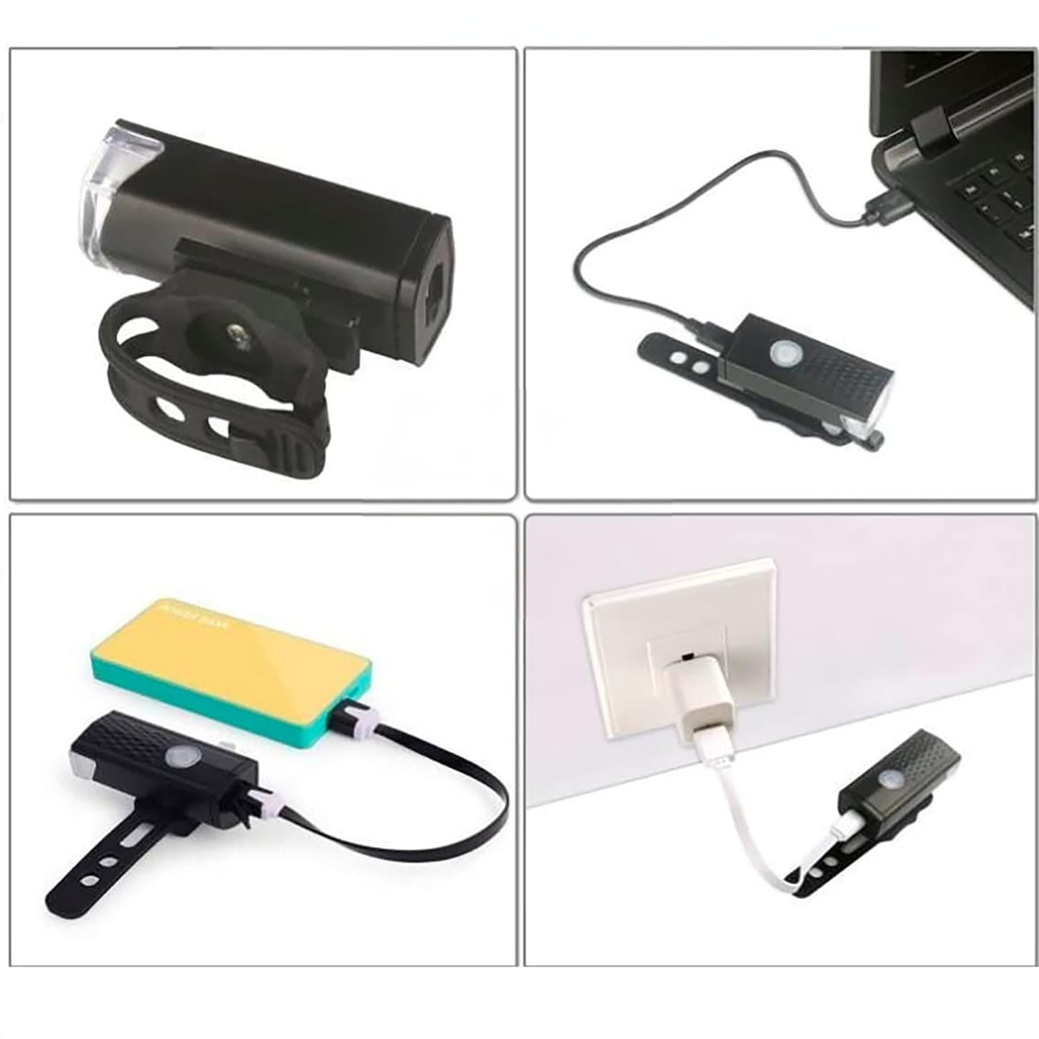 2x Lampka Rowerowa LED Przód Tył Akumulatorowa Zestaw Lampek do Roweru USB 14 2x Lampka Rowerowa LED Przód Tył Akumulatorowa Zestaw Lampek do Roweru USB - obrazek 14
