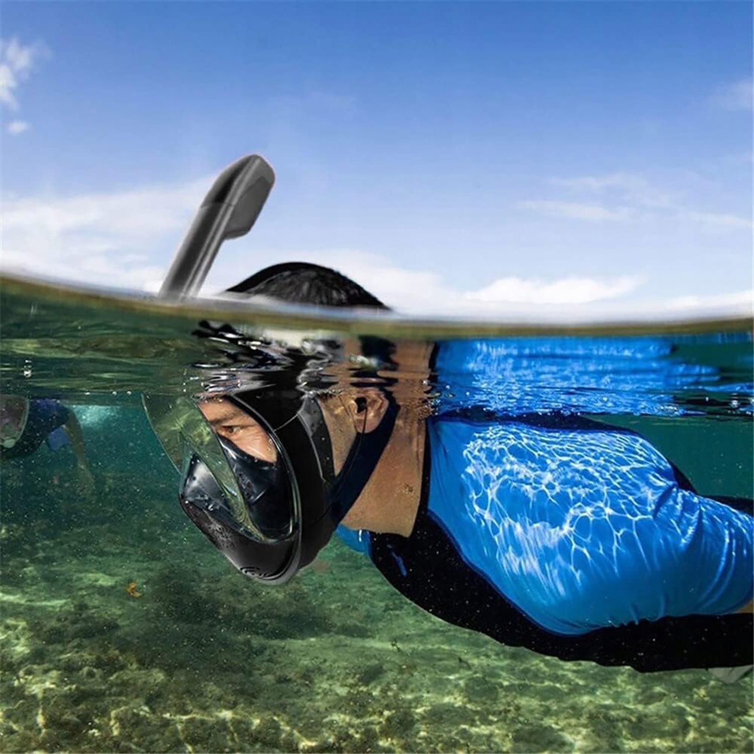 Maska Do Nurkowania Snorkelingu Pływania Pełnotwarzowa Z Rurką Wody S/M 4 Maska Do Nurkowania Snorkelingu Pływania Pełnotwarzowa Z Rurką Wody S/M - obrazek 4