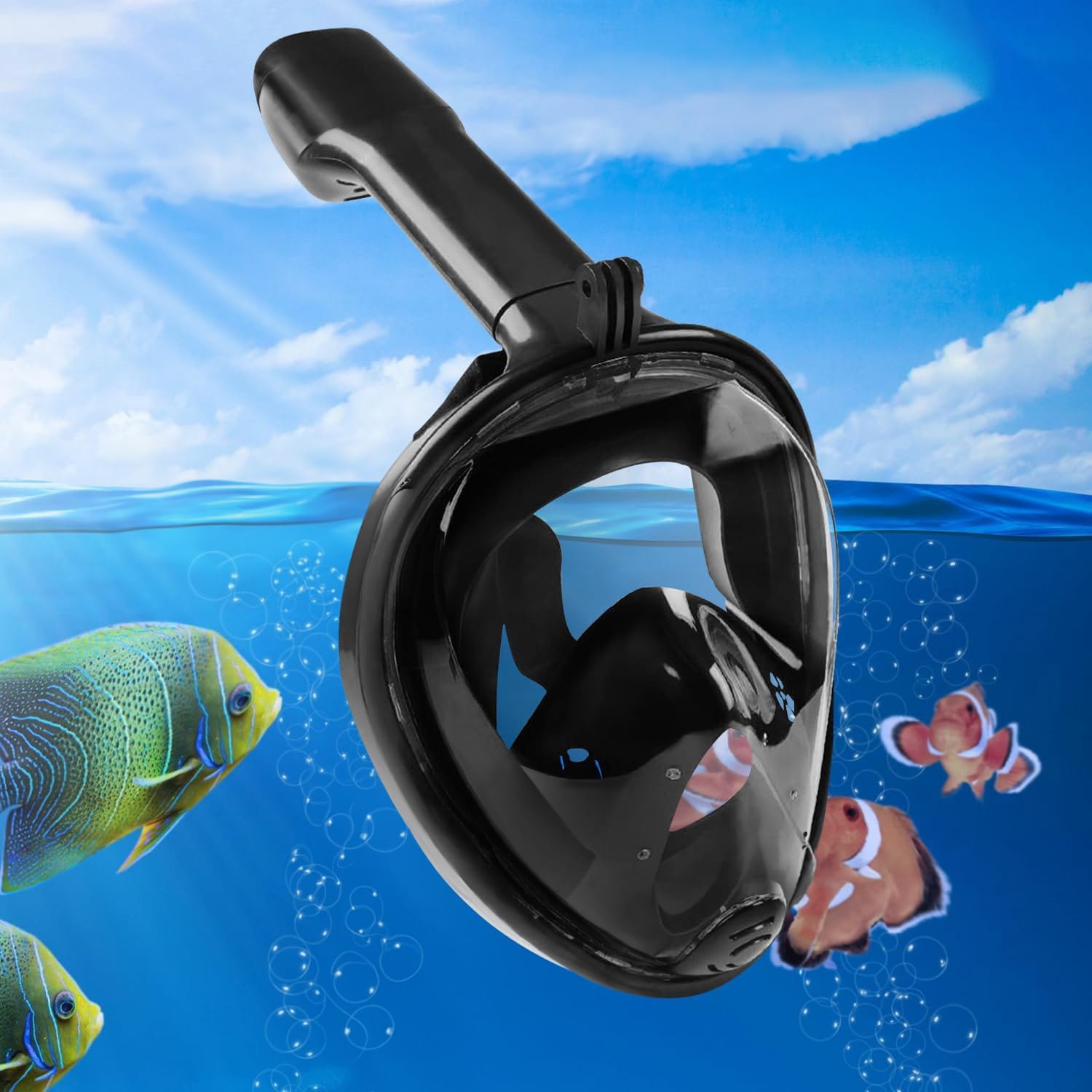 Maska Do Nurkowania Snorkelingu Pływania Pełnotwarzowa Z Rurką Wody S/M 7 Maska Do Nurkowania Snorkelingu Pływania Pełnotwarzowa Z Rurką Wody S/M - obrazek 7