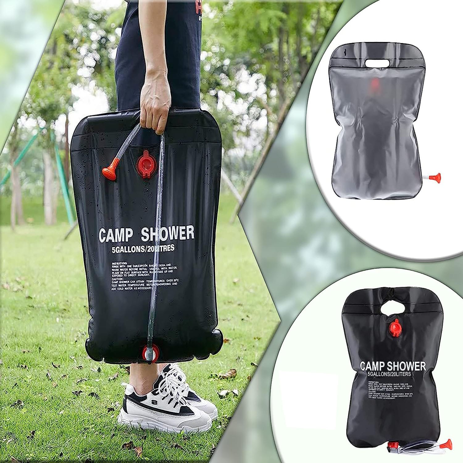 Prysznic Turystyczny Solarny Kempingowy Ogrodowy Polowy ze Zbiornikiem 20 L 6 Prysznic Turystyczny Solarny Kempingowy Ogrodowy Polowy ze Zbiornikiem 20 L - obrazek 6