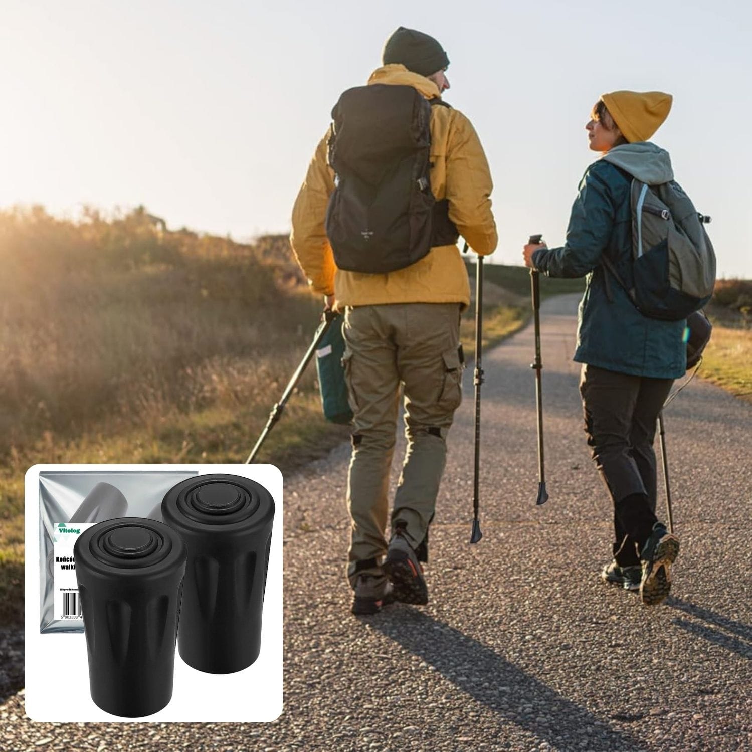 10x Końcówki do kijków kijów nordic walking trekkingowych końcówka nakładki 3 10x Końcówki do kijków kijów nordic walking trekkingowych końcówka nakładki - obrazek 3