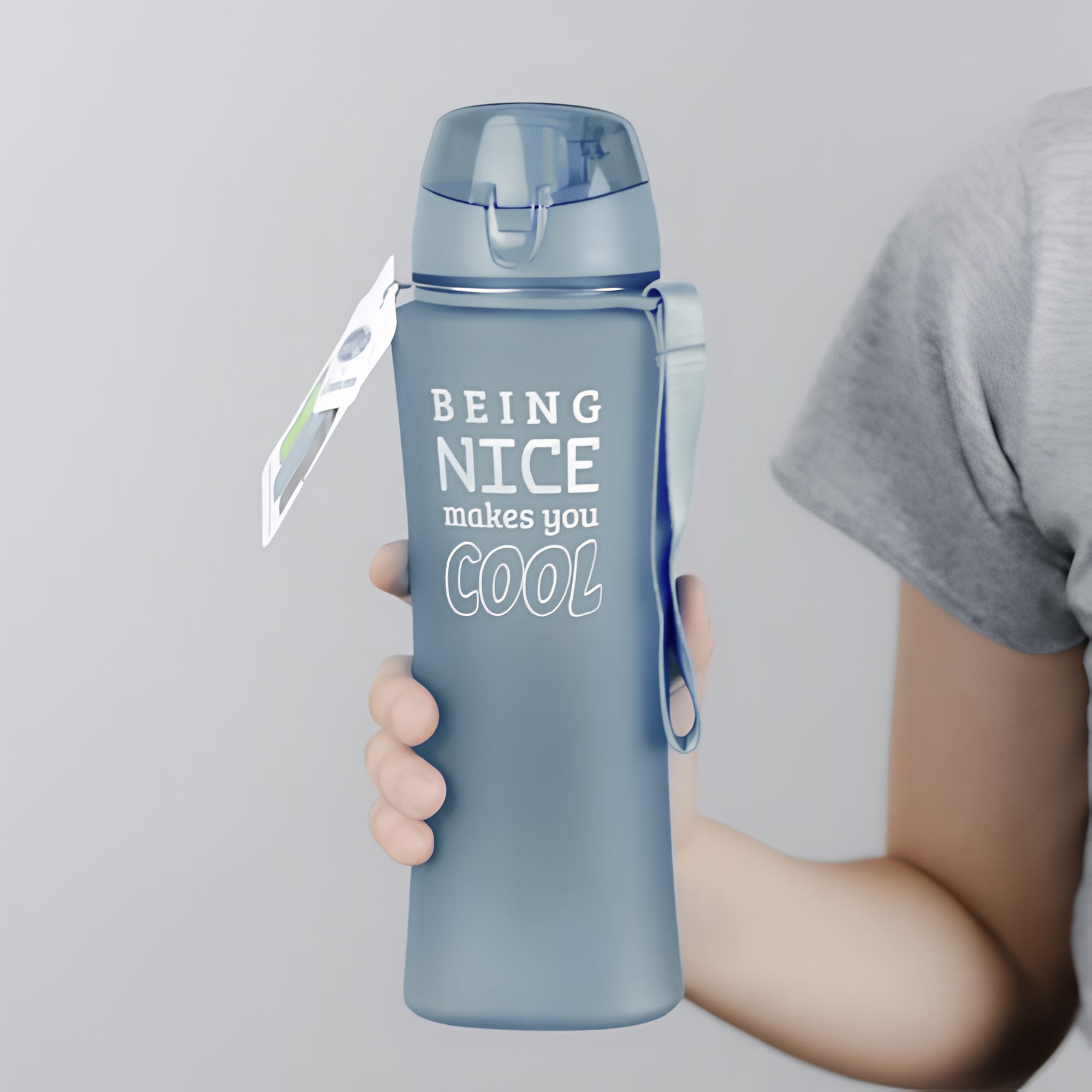 Butelka Motywacyjna Turystyczna Bidon na Wodę Sportowa DUŻA z Ustnikiem 650 9 Butelka Motywacyjna Turystyczna Bidon na Wodę Sportowa DUŻA z Ustnikiem 650 - obrazek 9