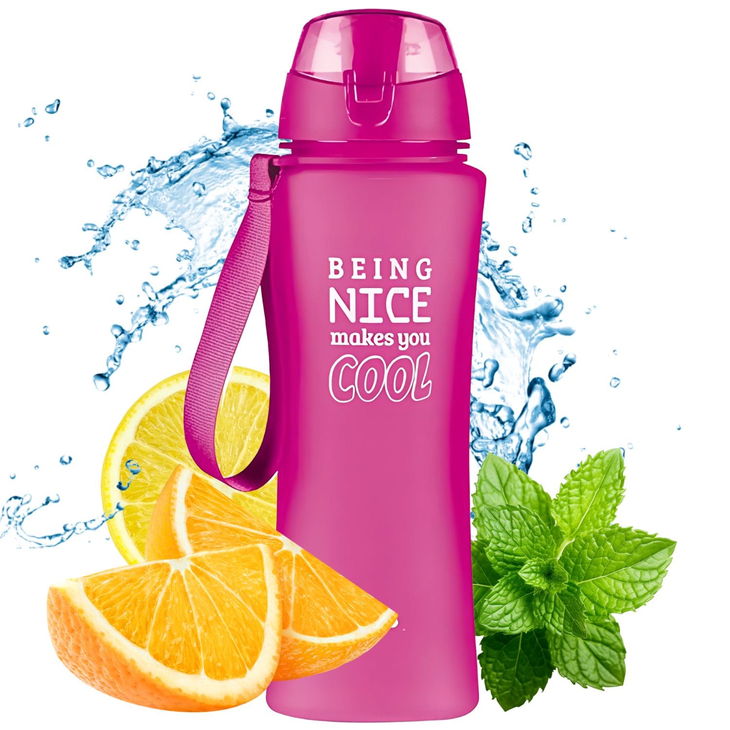 Butelka Motywacyjna Turystyczna Bidon na Wodę Sportowa DUŻA z Ustnikiem 650 2 Butelka Motywacyjna Turystyczna Bidon na Wodę Sportowa DUŻA z Ustnikiem 650 - obrazek 2