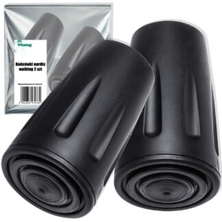 Gumowe Końcówki na Kijki do Nordic Walking Okrągłe Nakładki do Kijów Para