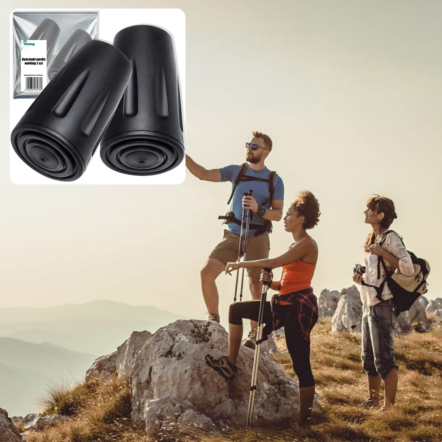 10x Końcówki do kijków kijów nordic walking trekkingowych końcówka nakładki 4 10x Końcówki do kijków kijów nordic walking trekkingowych końcówka nakładki - obrazek 4