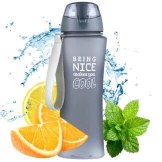 Butelka Motywacyjna Turystyczna Bidon na Wodę Sportowa DUŻA z Ustnikiem 650