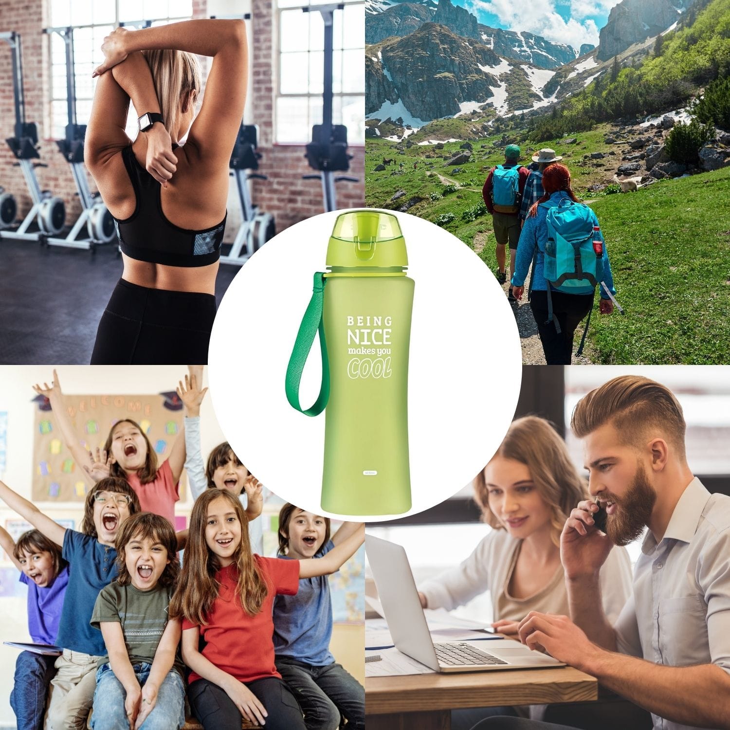 Butelka Motywacyjna Turystyczna Bidon na Wodę Sportowa DUŻA z Ustnikiem 650 8 Butelka Motywacyjna Turystyczna Bidon na Wodę Sportowa DUŻA z Ustnikiem 650 - obrazek 8