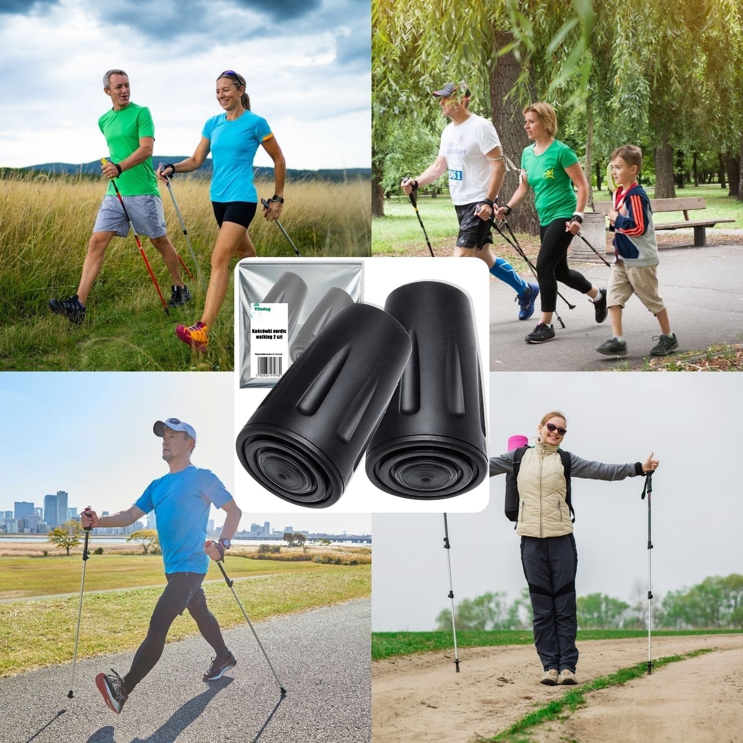 10x Końcówki do kijków kijów nordic walking trekkingowych końcówka nakładki 5 10x Końcówki do kijków kijów nordic walking trekkingowych końcówka nakładki - obrazek 5