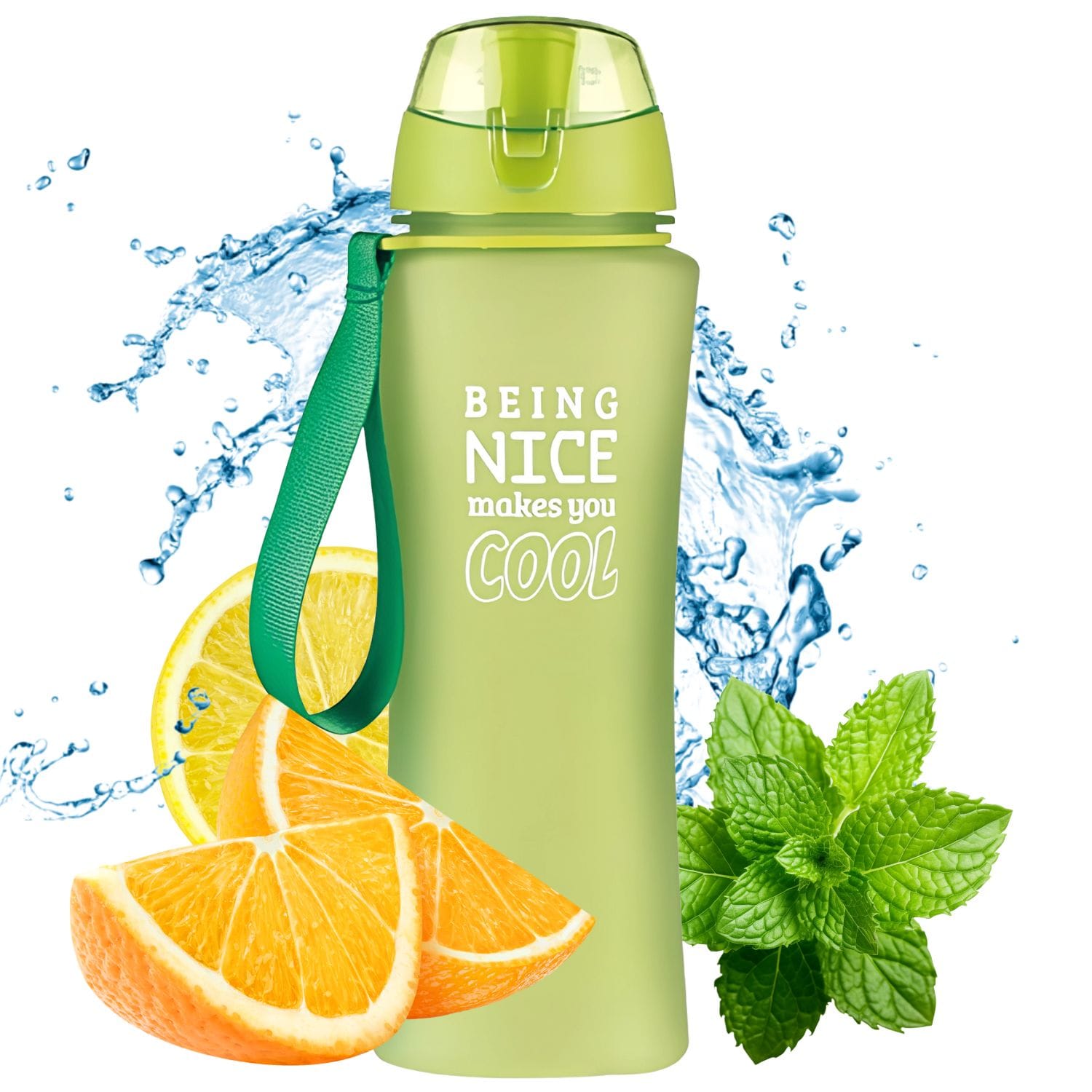 Butelka Motywacyjna Turystyczna Bidon na Wodę Sportowa DUŻA z Ustnikiem 650 3 Butelka Motywacyjna Turystyczna Bidon na Wodę Sportowa DUŻA z Ustnikiem 650 - obrazek 3