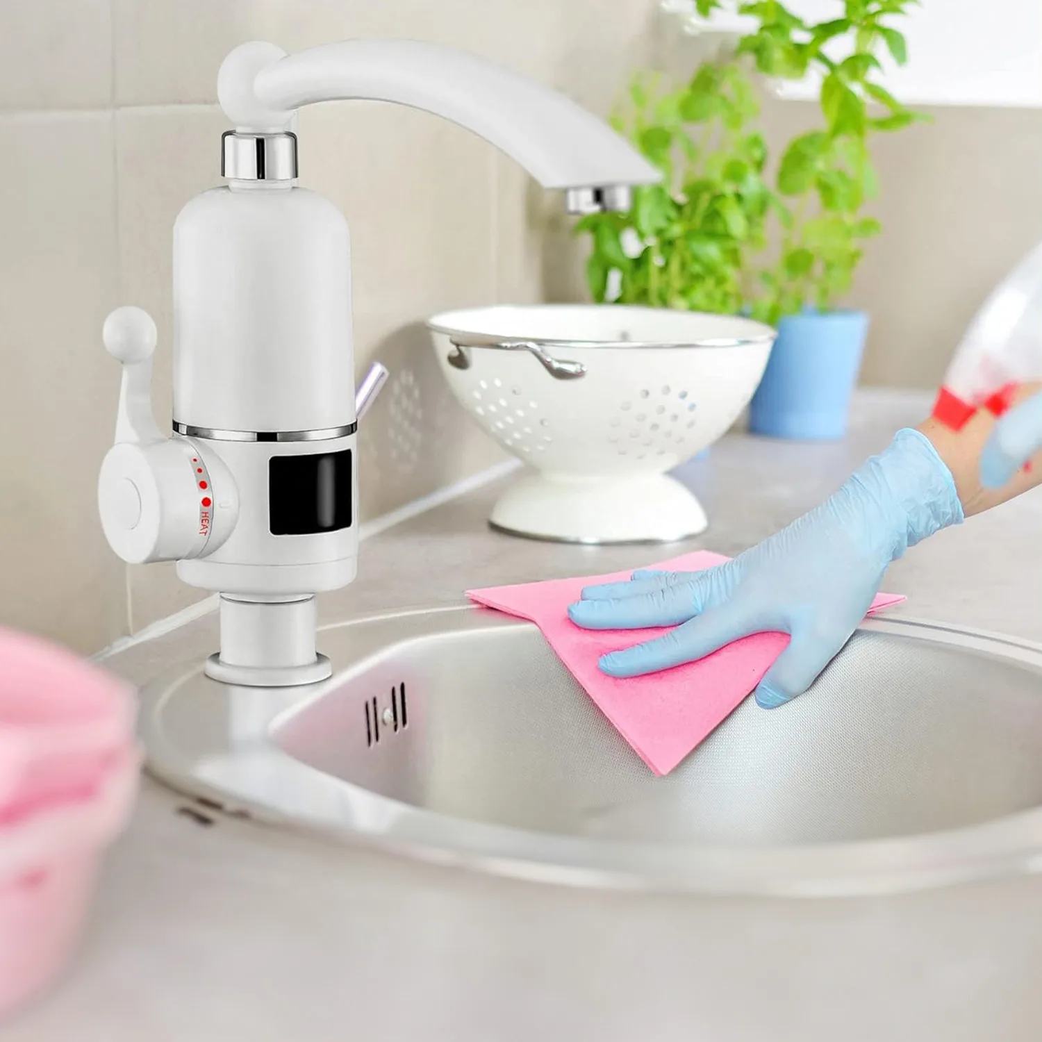 Przepływowy Podgrzewacz Wody Elektryczny Kran Turystyczny do Kuchni 3000W - obrazek 2