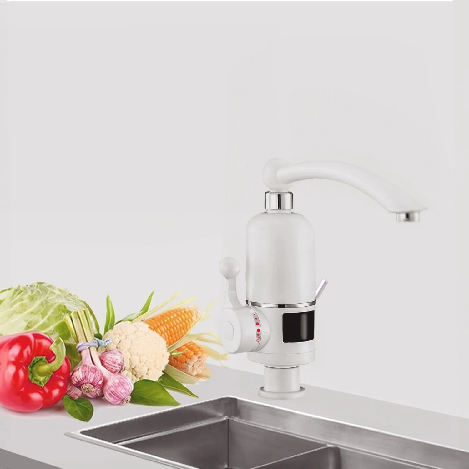 Przepływowy Podgrzewacz Wody Elektryczny Kran Turystyczny do Kuchni 3000W - obrazek 3