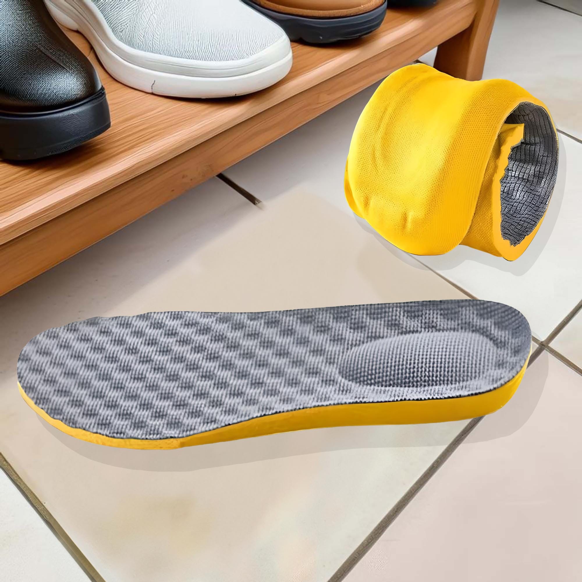 Miękkie Piankowe Wkładki do Butów Sportowych Roboczych na Ostrogę Piętową 5 Miękkie Piankowe Wkładki do Butów Sportowych Roboczych na Ostrogę Piętową - obrazek 5