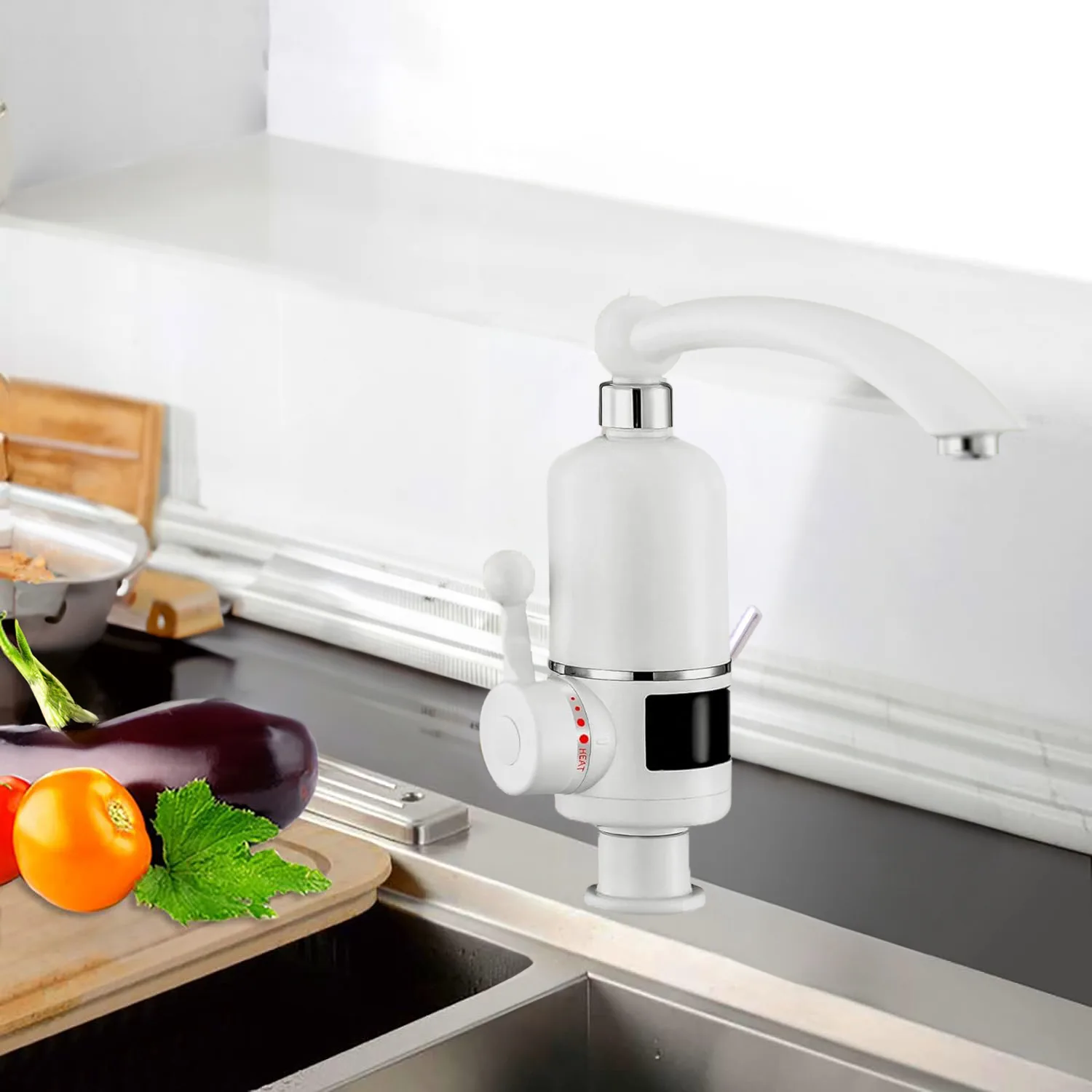 Przepływowy Podgrzewacz Wody Elektryczny Kran Turystyczny do Kuchni 3000W - obrazek 4