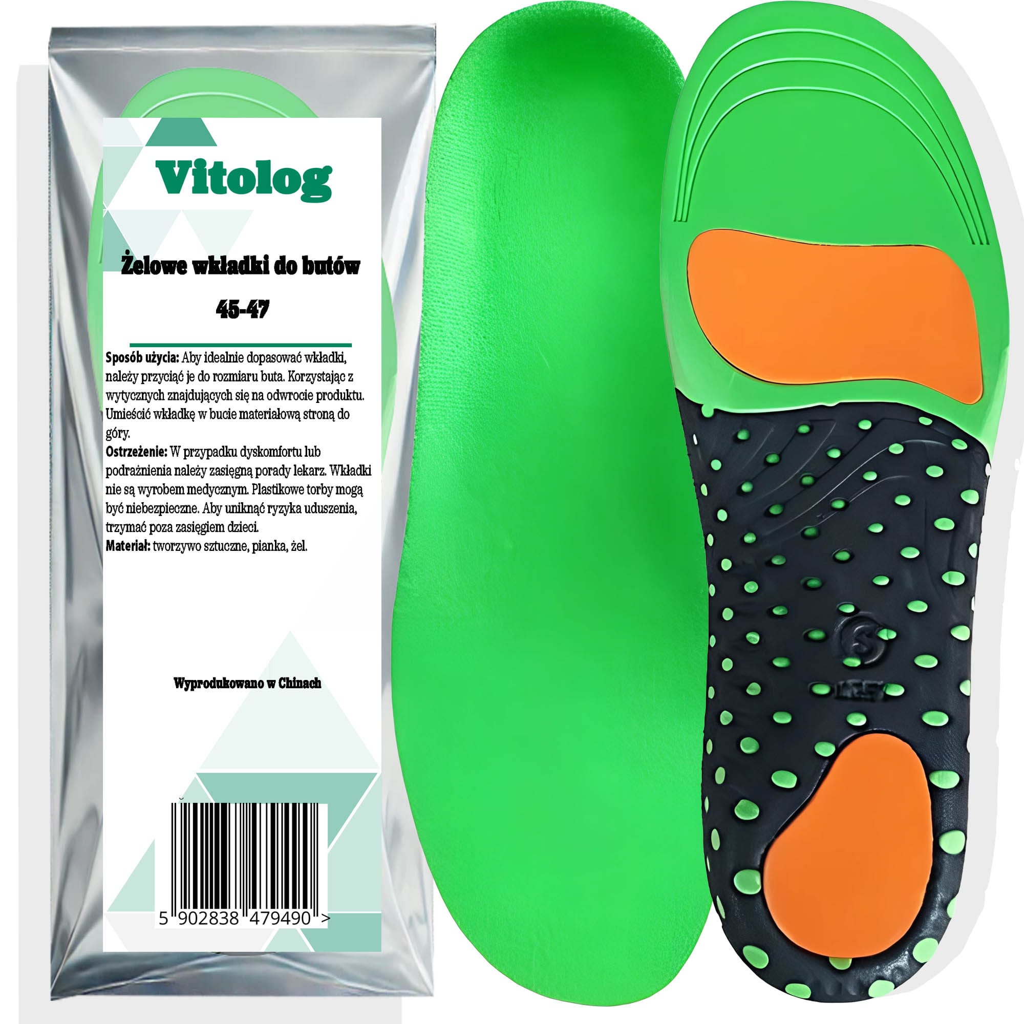 Wkładki do Butów Roboczych Sportowych Supinujące Płaskostopie Przeciwpotne 11 Wkładki do Butów Roboczych Sportowych Supinujące Płaskostopie Przeciwpotne - obrazek 11