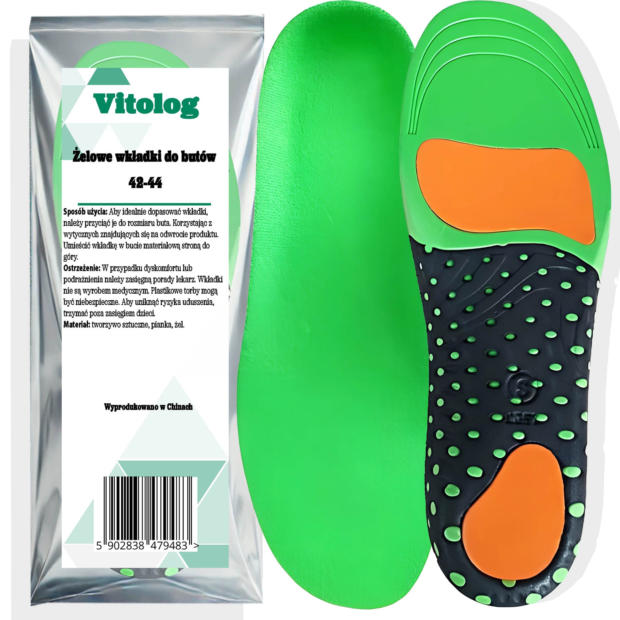 Wkładki do Butów Roboczych Sportowych Supinujące Płaskostopie Przeciwpotne 10 Wkładki do Butów Roboczych Sportowych Supinujące Płaskostopie Przeciwpotne - obrazek 10