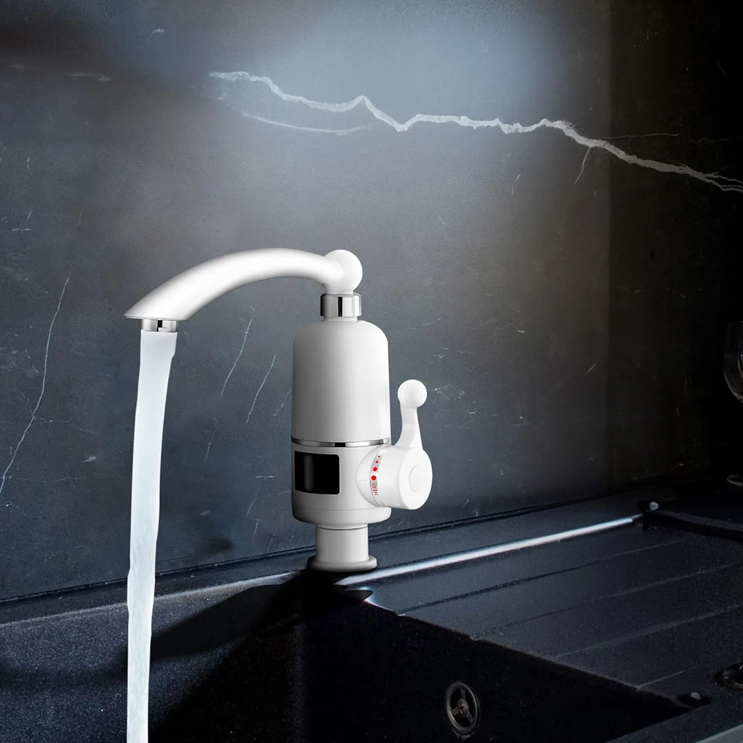 Przepływowy Podgrzewacz Wody Elektryczny Kran Turystyczny do Kuchni 3000W - obrazek 5
