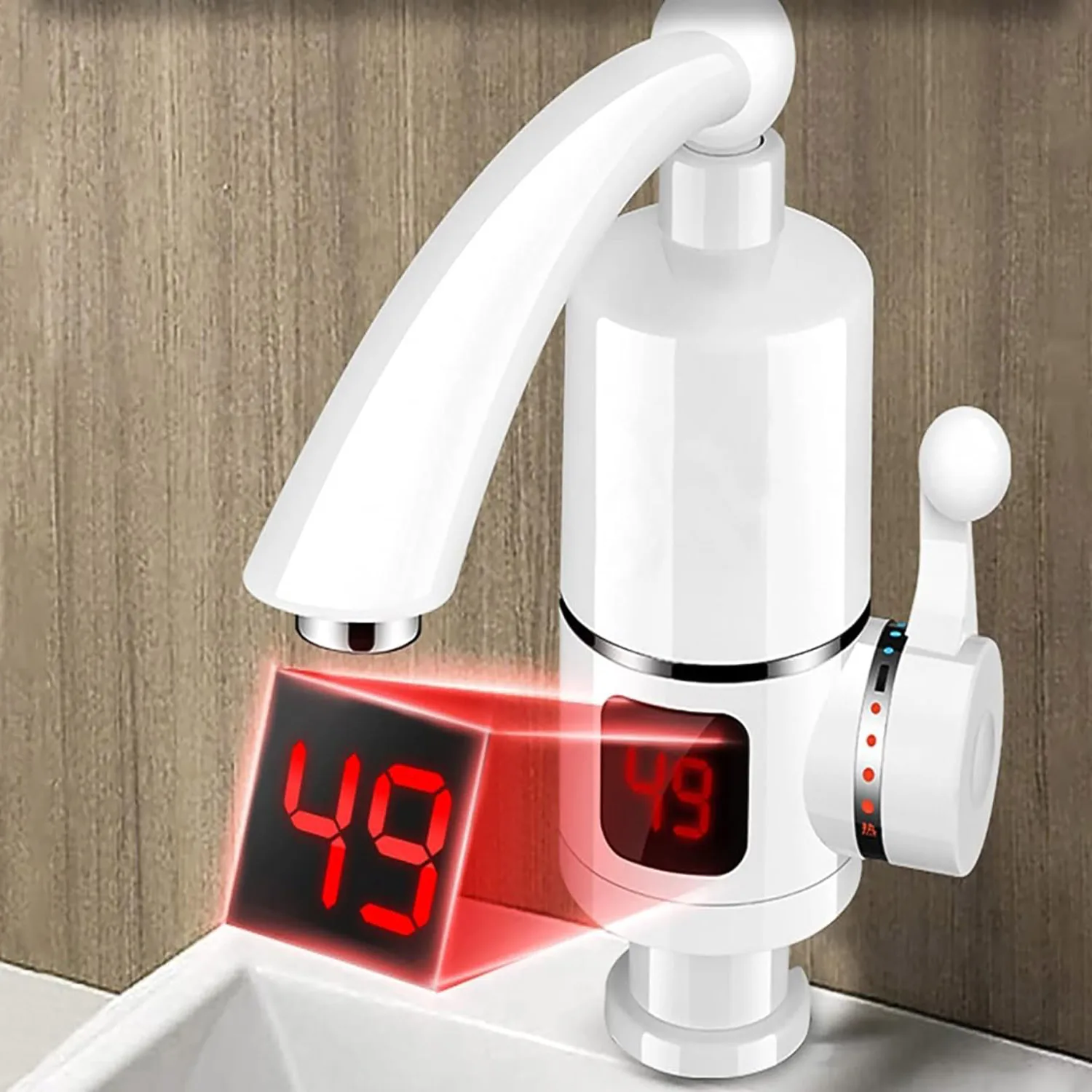 Przepływowy Podgrzewacz Wody Elektryczny Kran Turystyczny do Kuchni 3000W - obrazek 9