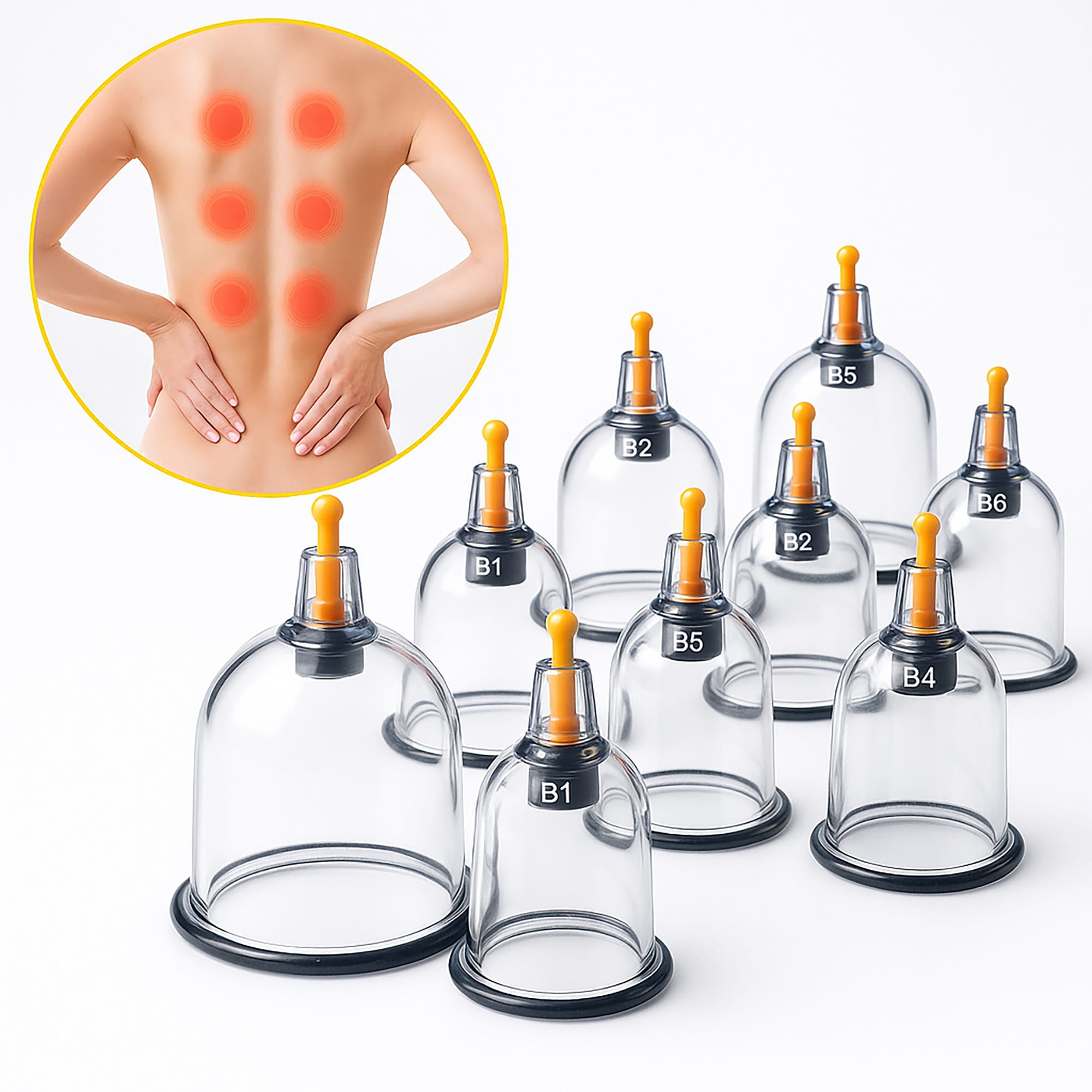 Bańki Chińskie Próżniowe Bezogniowe Lekarskie Z Pompka Zestaw 12 Sztuk 6 Bańki Chińskie Próżniowe Bezogniowe Lekarskie Z Pompka Zestaw 12 Sztuk - obrazek 6