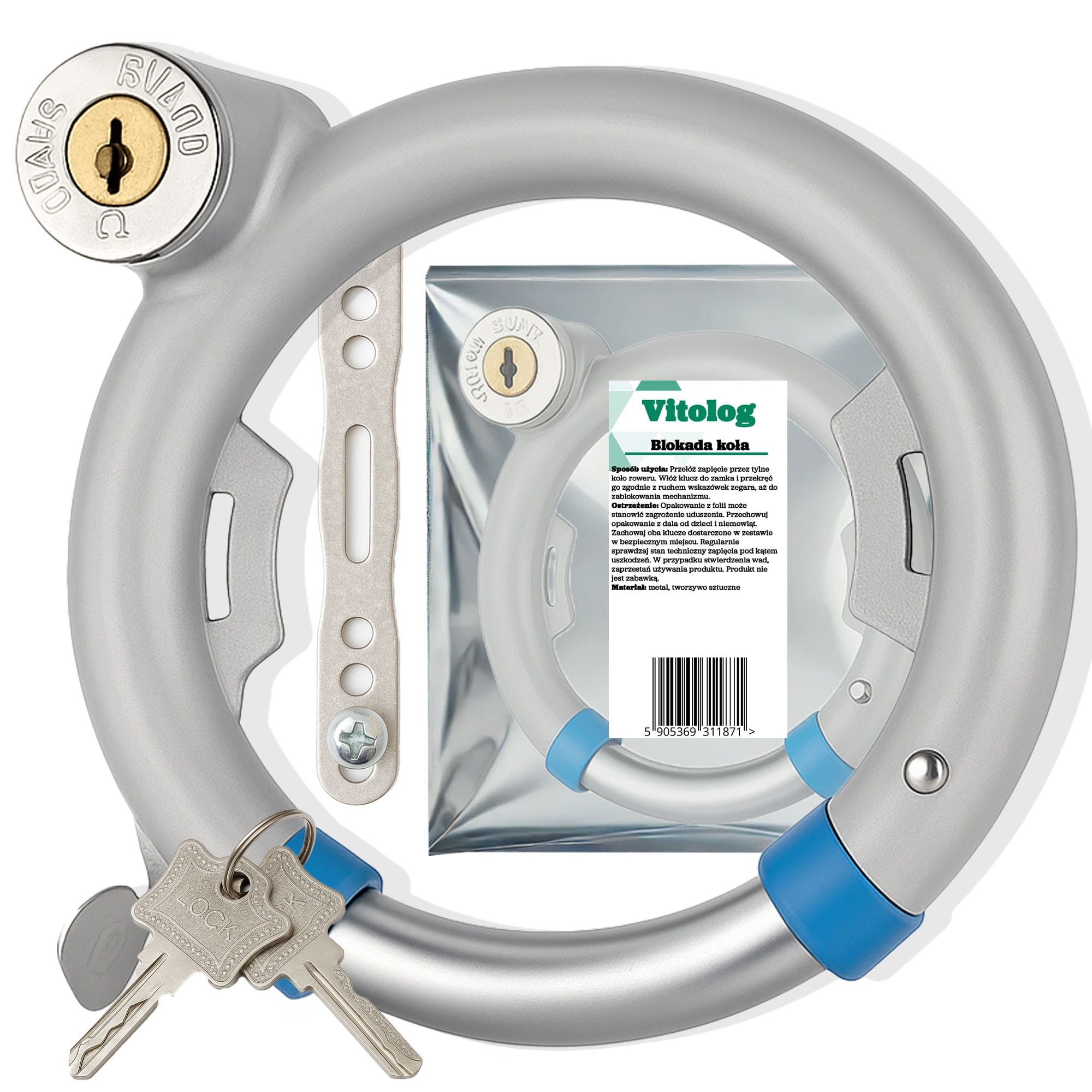 Zapięcie zabezpieczenie do roweru blokada rowerowa tylnego koła rowerowego 1 Zapięcie zabezpieczenie do roweru blokada rowerowa tylnego koła rowerowego