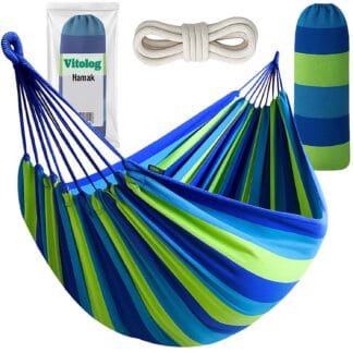 Hamak Ogrodowy Dwuosobowy Turystyczny Huśtawka do Ogrodu Duży Mocny 250x150