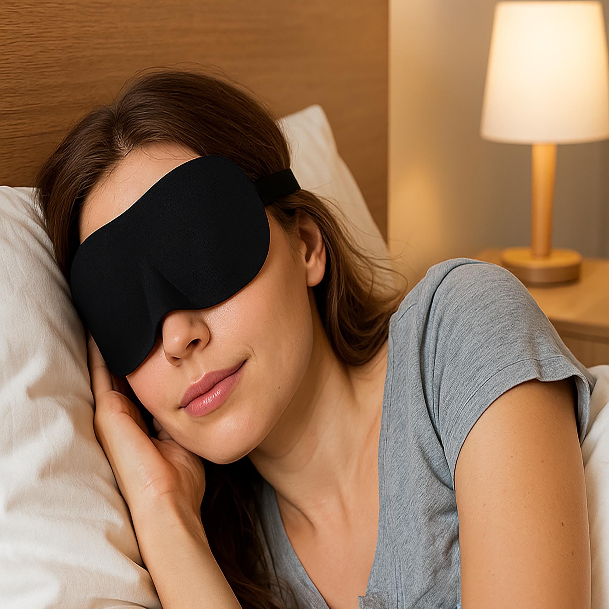 Opaska na Oczy do Spania Maska na Sen Podróżna do Samolotu Przepaska Czarna 8 Opaska na Oczy do Spania Maska na Sen Podróżna do Samolotu Przepaska Czarna - obrazek 8