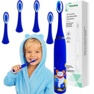 Szczoteczka Elektryczna Soniczna do Zębów Dziąseł dla dzieci + 4 Końcówki