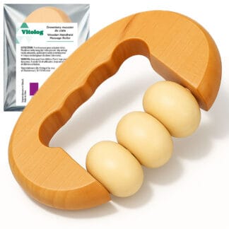 Drewniany Ręczny Masażer do Ciała Nóg Brzucha Antycellulitowy Rolka do Masażu