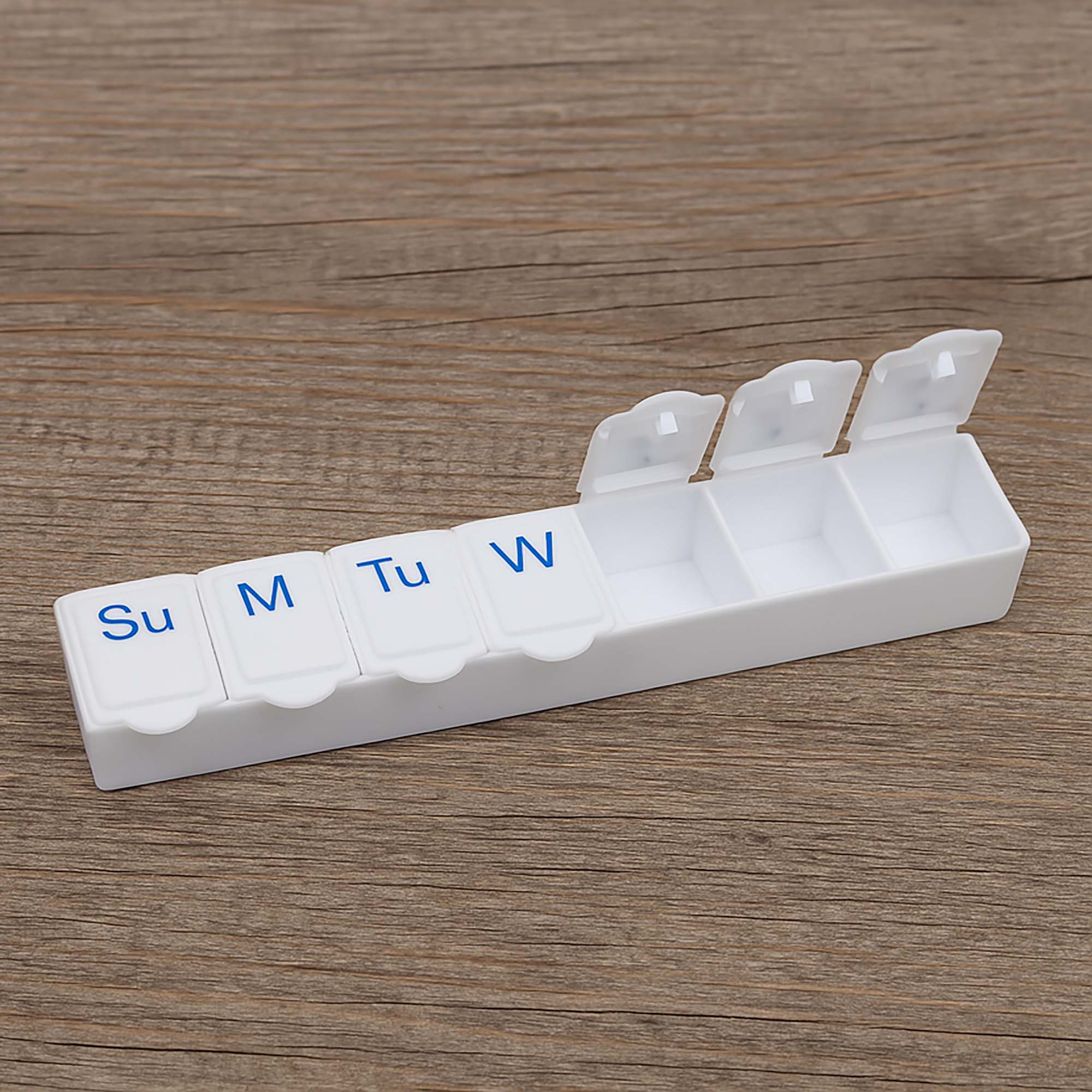 2x Pojemnik Organizer Tygodniowy na Leki Tabletki Pudełko Kasetka Lekarstwa 4 2x Pojemnik Organizer Tygodniowy na Leki Tabletki Pudełko Kasetka Lekarstwa - obrazek 4