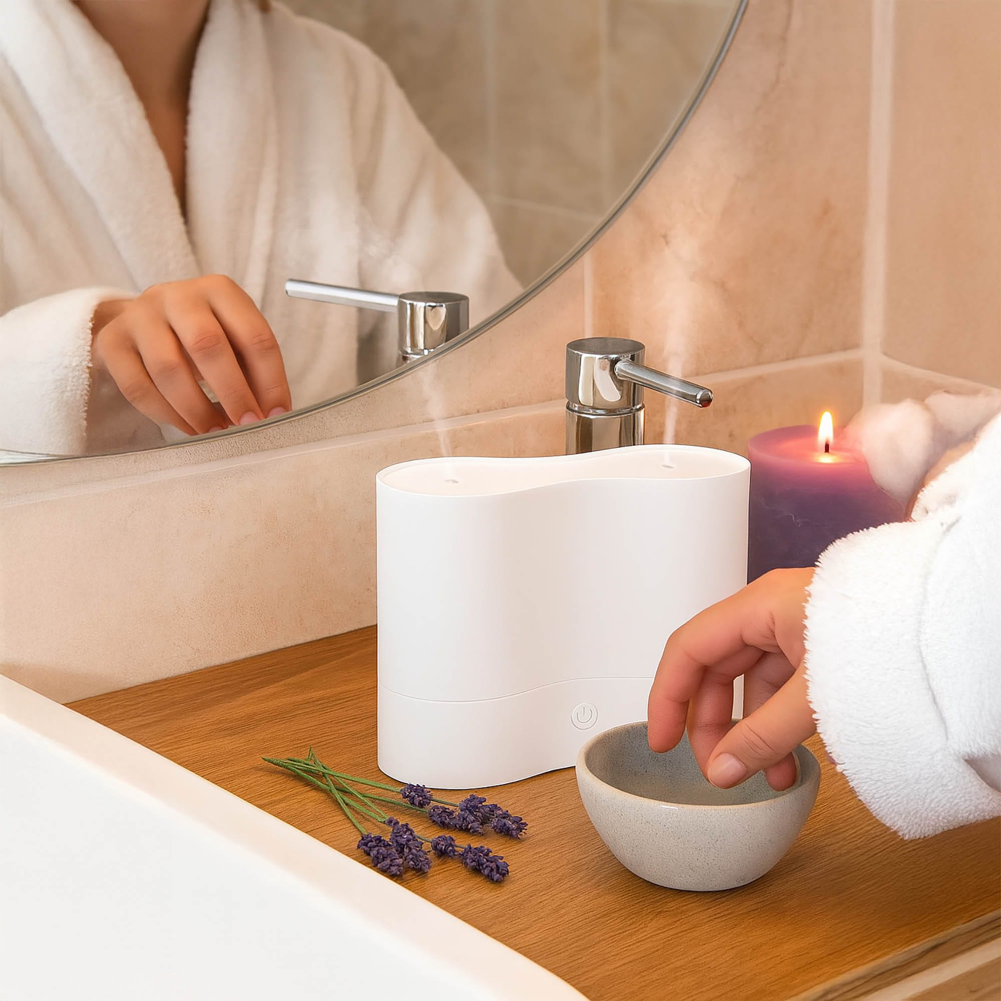 Dyfuzor Ultradźwiękowy Nawilżacz Powietrza Do Olejków Eterycznych Jonizator 6 Dyfuzor Ultradźwiękowy Nawilżacz Powietrza Do Olejków Eterycznych Jonizator - obrazek 6