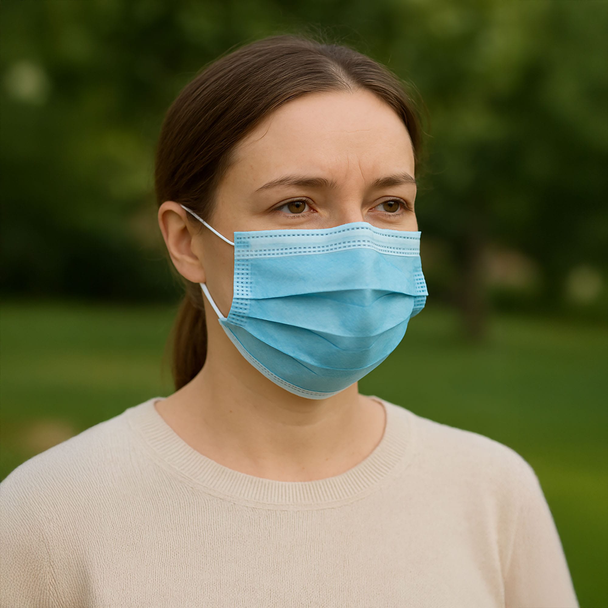 Maseczki Medyczne Chirurgiczne Jednorazowe 3-Warstwowe Ochronne Na Twarz 2 Maseczki Medyczne Chirurgiczne Jednorazowe 3-Warstwowe Ochronne Na Twarz - obrazek 2