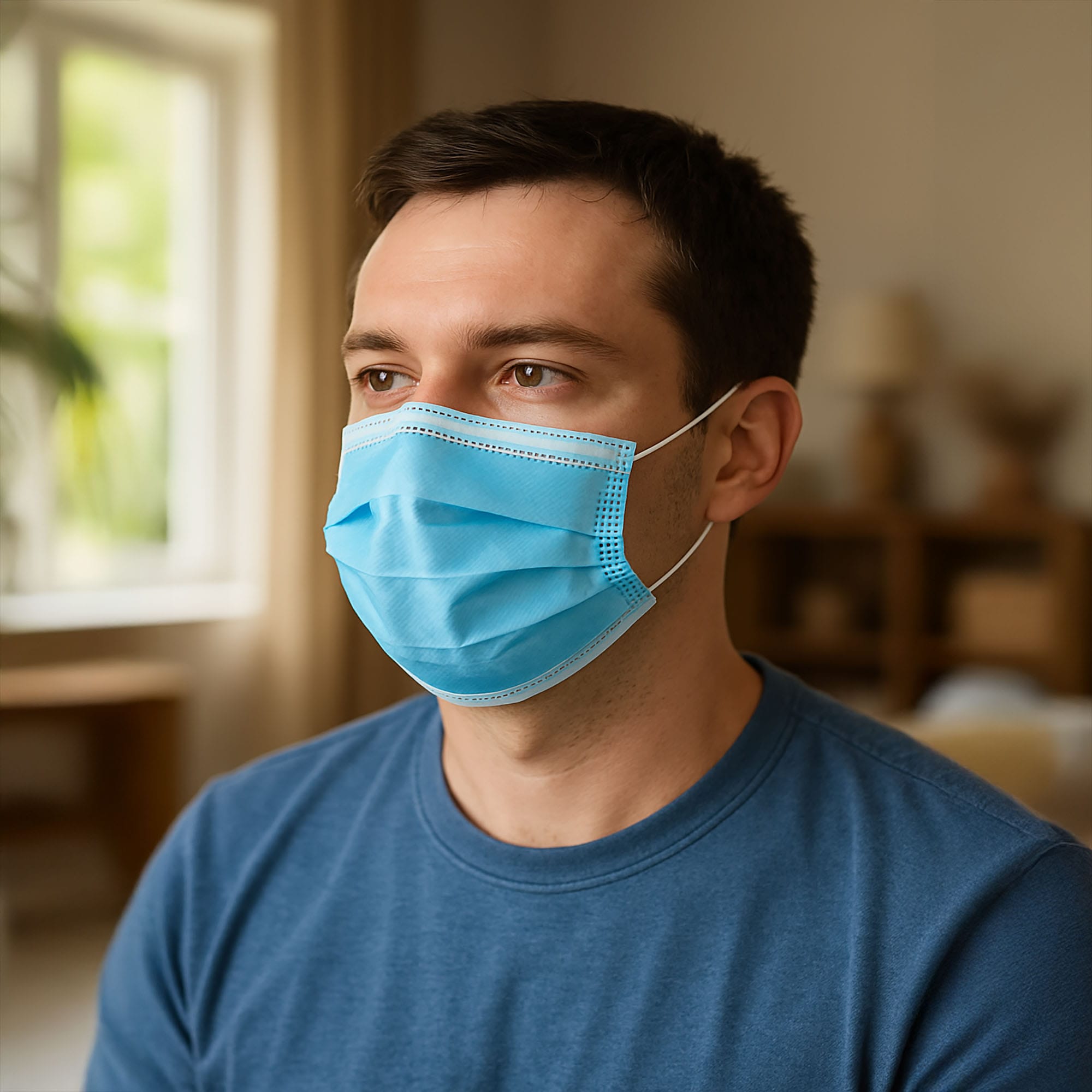 Maseczki Medyczne Chirurgiczne Jednorazowe 3-Warstwowe Ochronne Na Twarz 4 Maseczki Medyczne Chirurgiczne Jednorazowe 3-Warstwowe Ochronne Na Twarz - obrazek 4