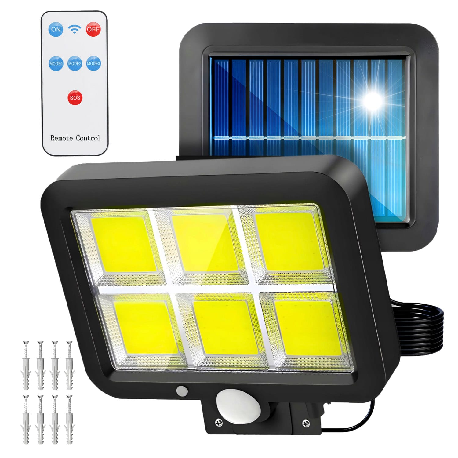 Lampa Solarna LED Ogrodowa Zewnętrzna z Czujnikiem Ruchu Zmierzchu Kinkiet 15 Lampa Solarna LED Ogrodowa Zewnętrzna z Czujnikiem Ruchu Zmierzchu Kinkiet - obrazek 15