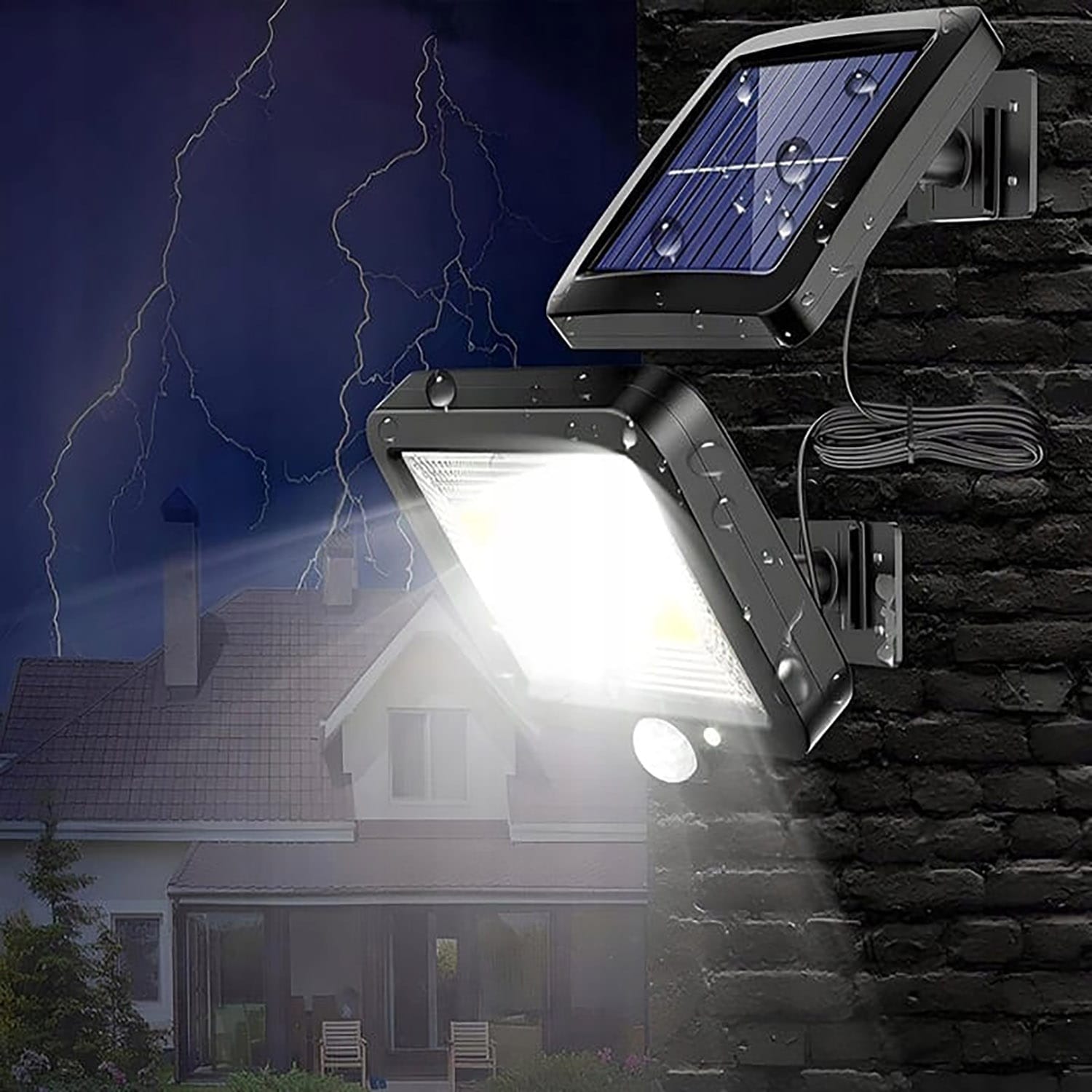 Lampa Solarna LED Ogrodowa Zewnętrzna z Czujnikiem Ruchu Zmierzchu Kinkiet 6 Lampa Solarna LED Ogrodowa Zewnętrzna z Czujnikiem Ruchu Zmierzchu Kinkiet - obrazek 6